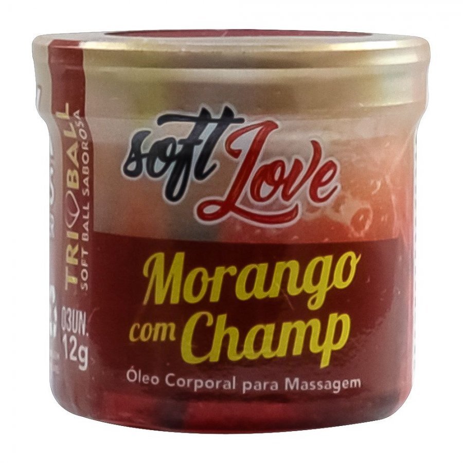 Foto do produto Soft Ball: Morango com Champanhe (3 Unidades)