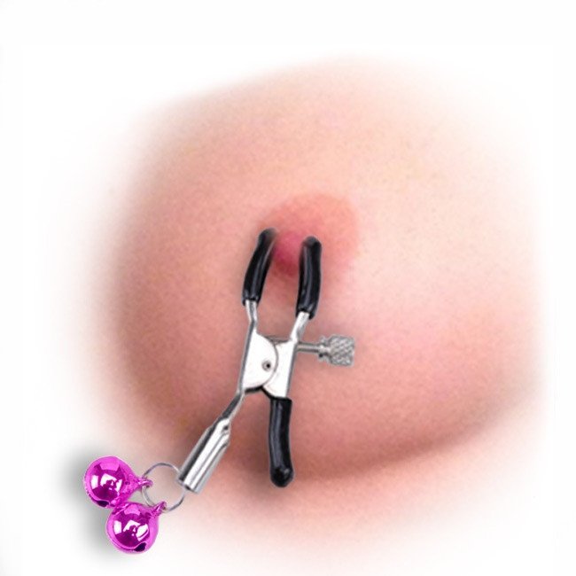 Foto do produto Prendedor de Mamilos com Adorno em Metal (Roxo)