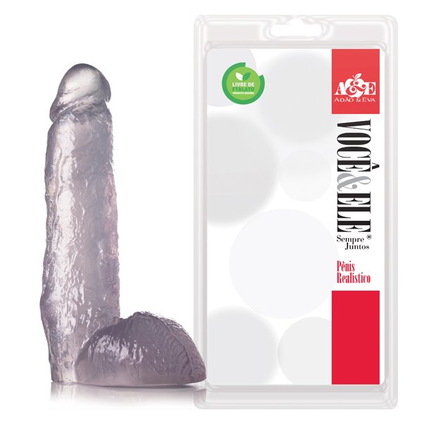 Foto do produto Pênis Réplica do Ator Pornô J.Holmes 24x5,5 cm - Translucido
