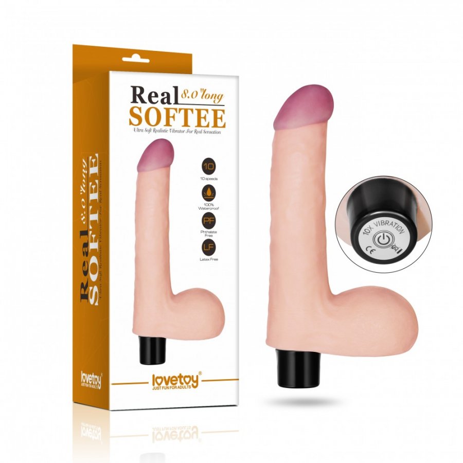 Foto do produto Pênis Ultra Macio com Escroto e 10 Vibrações - 19x4cm Lovetoy