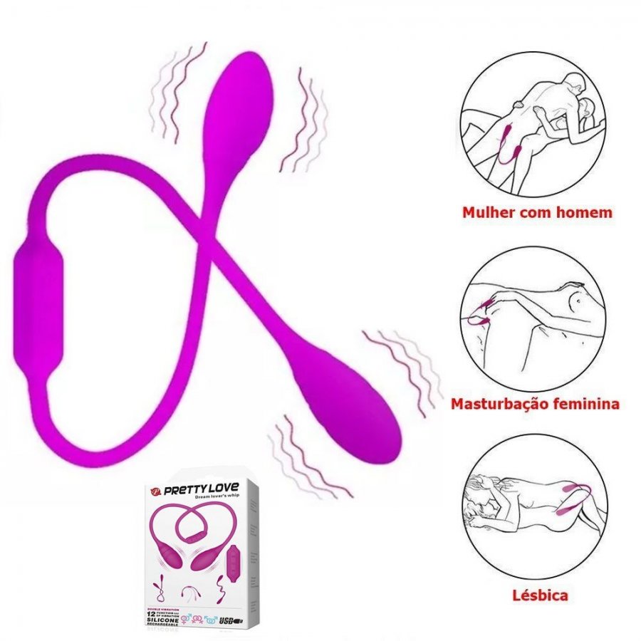 Foto do produto Vibrador Casal 2 Pontas Independentes