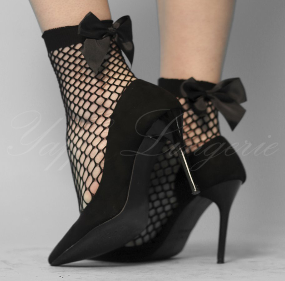 Foto do produto Meia Fetiche Arrastão com Laço