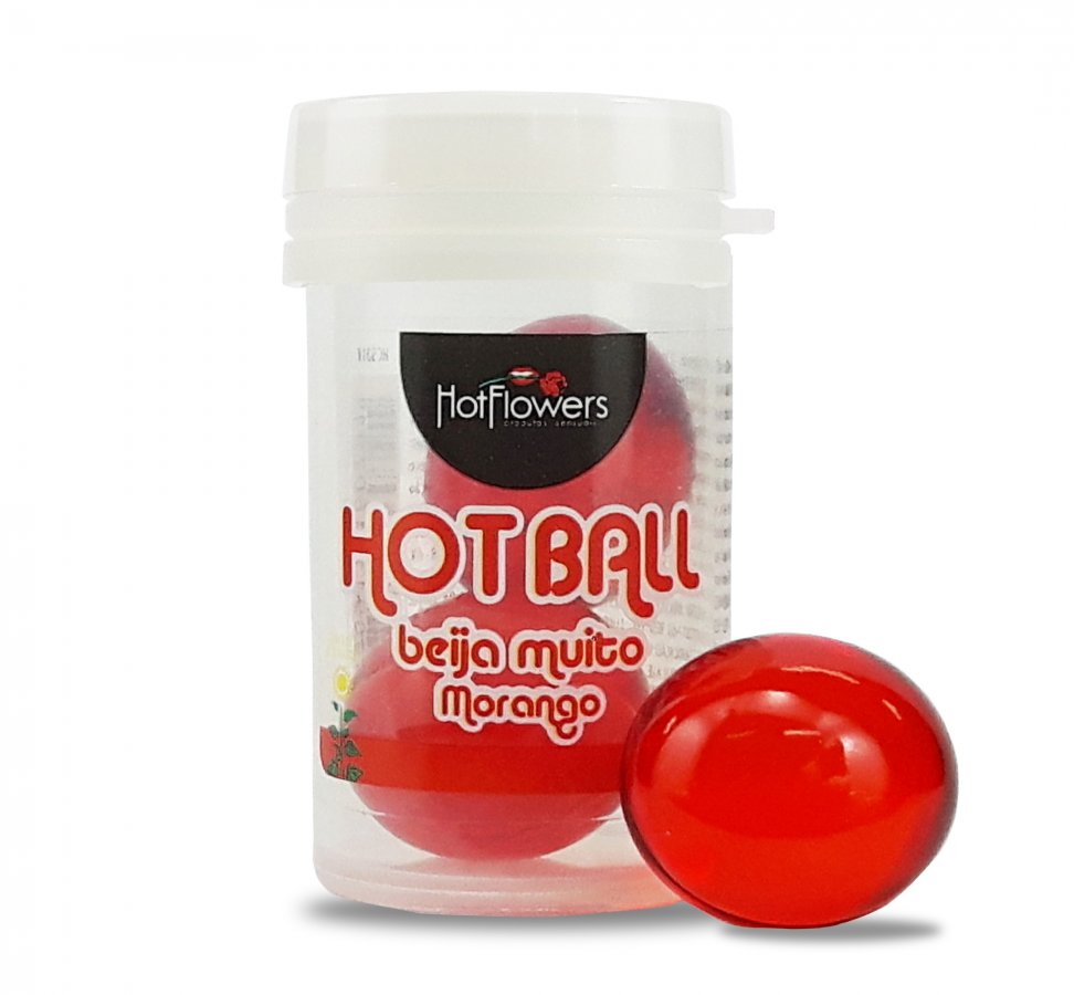 Foto do produto Hot Ball Beija Muito Morango (2 Unid)