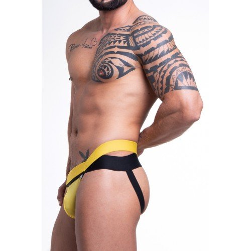 Foto do produto Jockstrap Amarela Elástico Duplo na Cintura