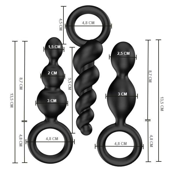 Foto do produto Satisfyer Plugs - Kit com 3 Plugs em Silicone