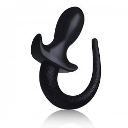 Plug Anal de Silicone em Formato de Rabo Canino