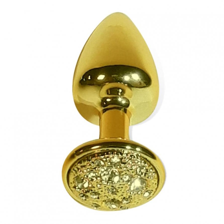 Foto do produto Plug Dourado Pequeno com Pedras Cravejadas