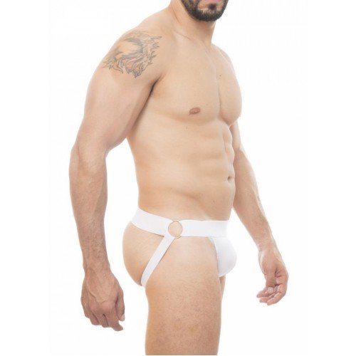 Foto do produto Jockstrap Branca com Argolas