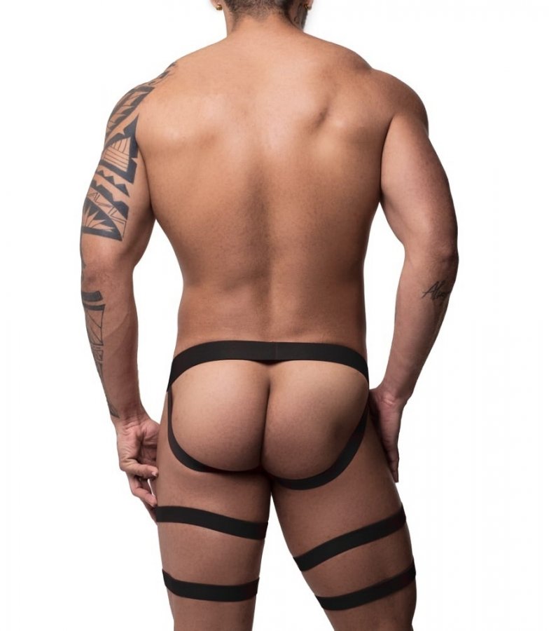 Foto do produto Jockstrap Preta com Ligas Duplas