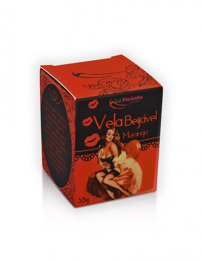 Foto do produto Vela Erótica Beijável (Morango)