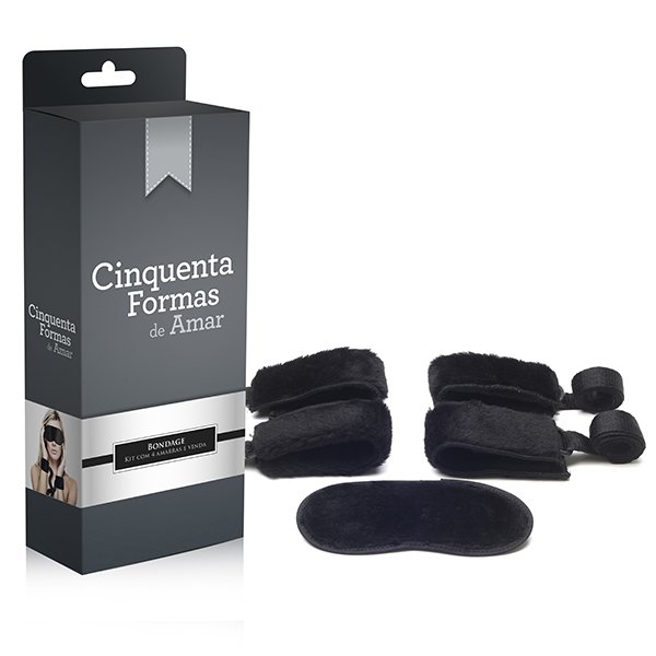 Foto do produto Kit Bondage com 4 Amarras e Venda