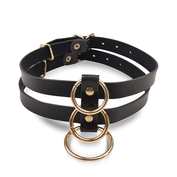 Foto do produto Gargantilha com 3 Argolas Douradas