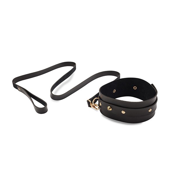 Foto do produto Coleira Guia Com Enfeites Dourados