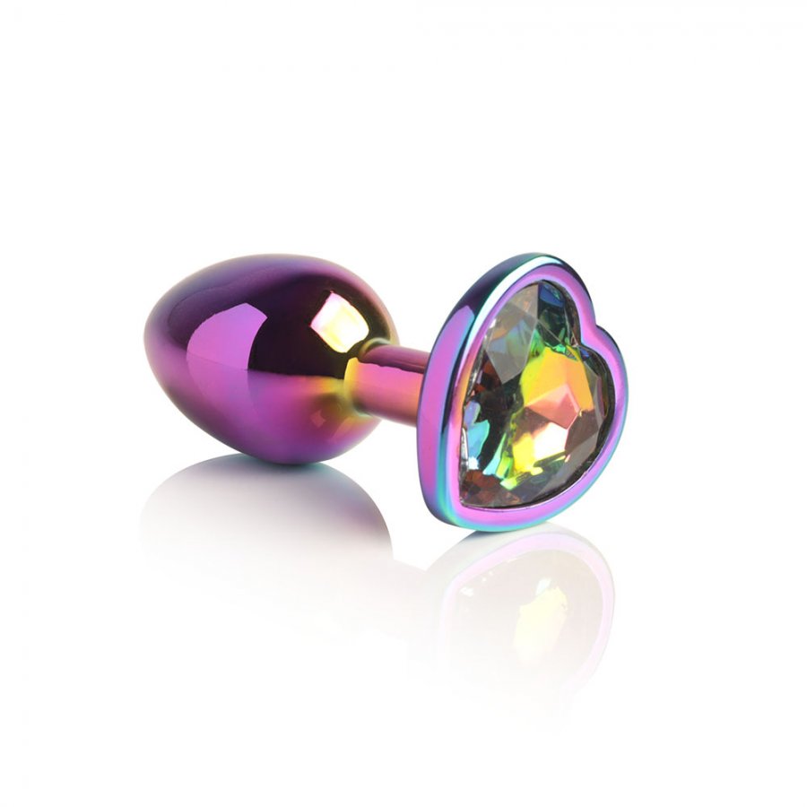 Foto do produto LUC - Plug Pequeno em Metal Furta-Cor - Coração