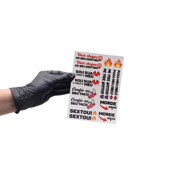 Foto do produto Cartela de Tatuagens Íntimas - Modelo 2