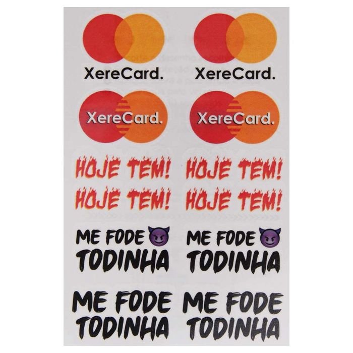 Foto do produto Cartela de Tatuagens Íntimas - Modelo 4