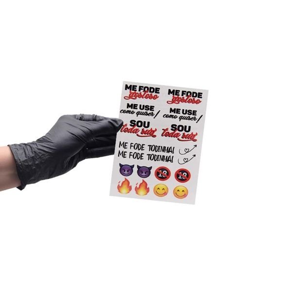 Foto do produto Cartela de Tatuagens Íntimas - Modelo 5