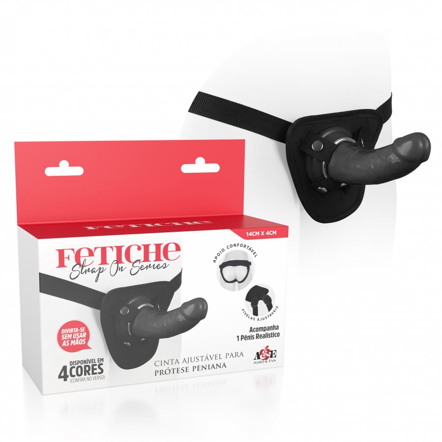 Foto do produto Cinta Ajustável com Pênis Preto - 14x4cm