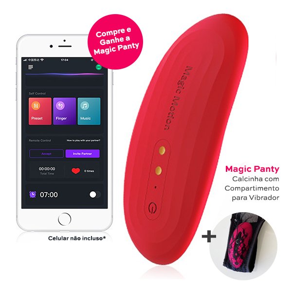 Foto do produto Vibrador de Calcinha por App + Função Despertador