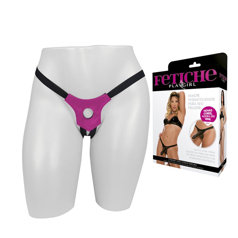 Foto do produto Cinta Para Prótese em Vinil Rosa - FETICHE
