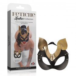 Máscara Sensual Preto com Dourado