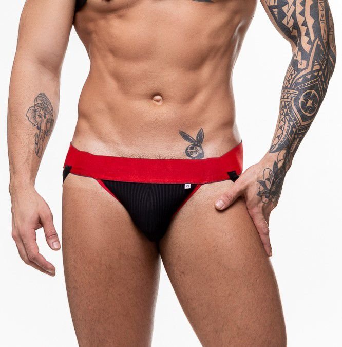 Foto do produto Jockstrap Preta com Vermelho