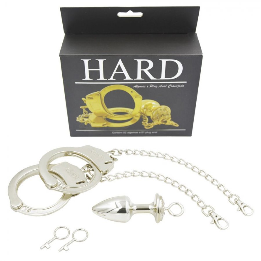 Foto do produto Kit Algemas com Plug Cravejado Pequeno