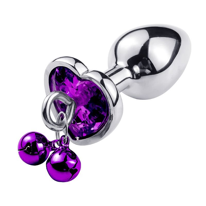 Foto do produto Plug Médio com Corrente e Sino - Roxo