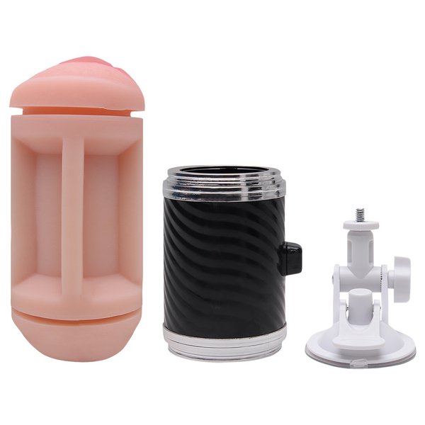 Foto do produto Masturbador Double Vagina e Ânus com Ventosa