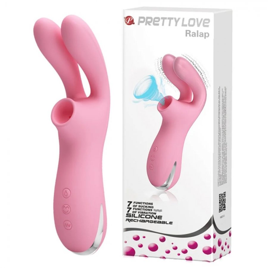 Foto do produto Vibrador Coelho com Sugador - Recarregável