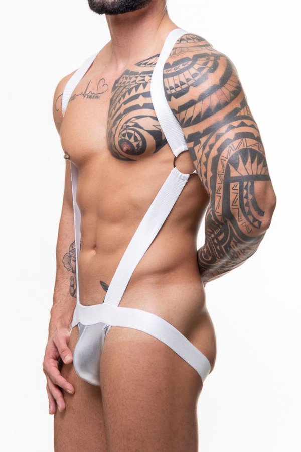 Foto do produto Body Jockstrap em Cirrê Prata