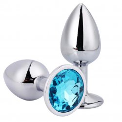 Plug Anal Grande - Azul Claro