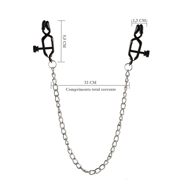 Foto do produto Grampos para Mamilos com Presilha e Corrente