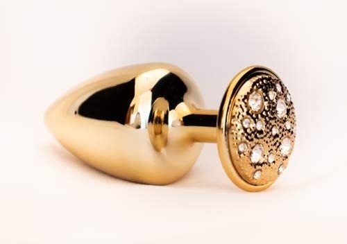 Foto do produto Plug Pequeno Dourado com Pedras Cravejadas