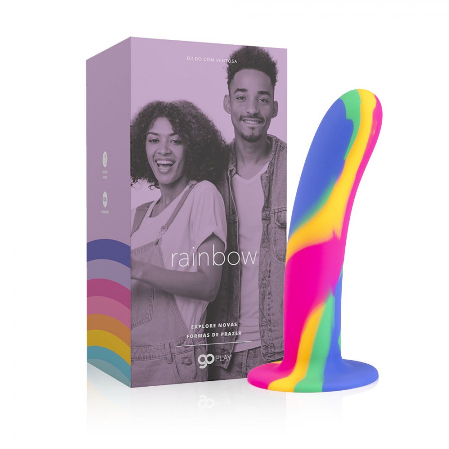 Foto do produto Dildo em Silicone Premium Rainbow 17x3,5cm