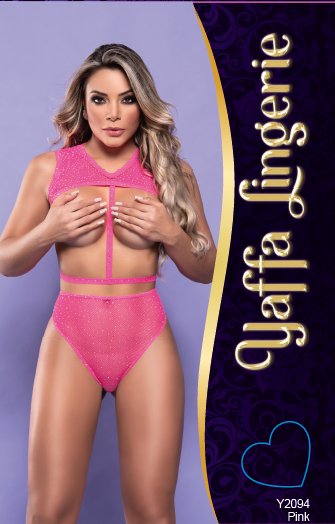 Foto do produto Conjunto Sensual com Strass - Pink