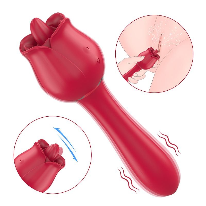 Foto do produto Rose Pro - Vibrador 2x1 com Vibrador e Língua