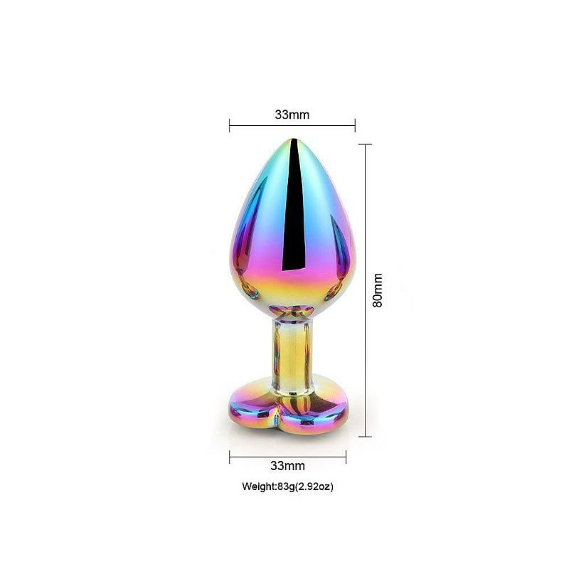 Foto do produto Plug Anal Coração M Colorido - Pink