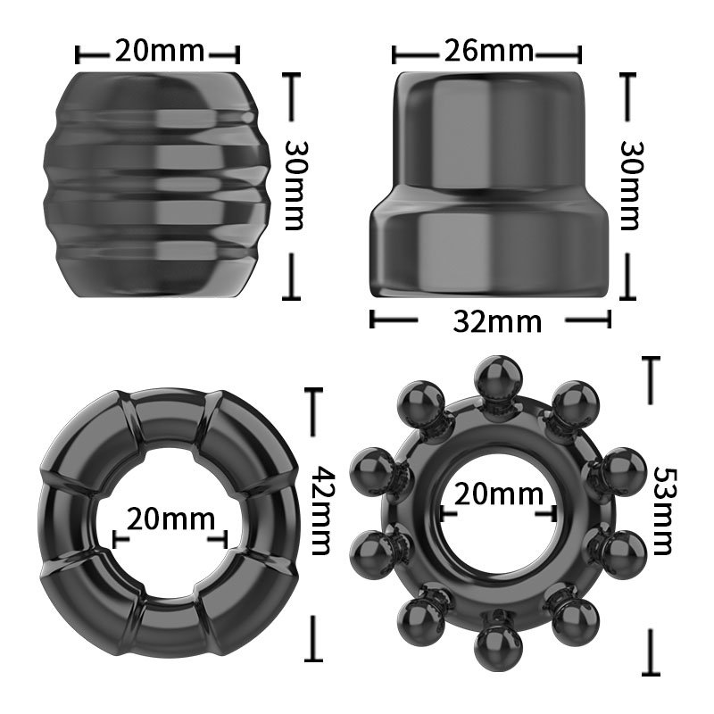 Foto do produto Kit com 4 Anéis Peniano