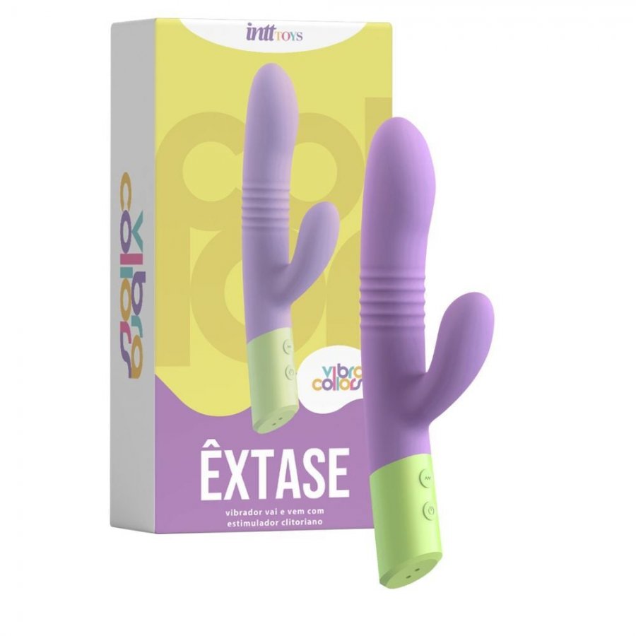 Foto do produto Vibrador Vai e Vem com Estimulador Clitoriano