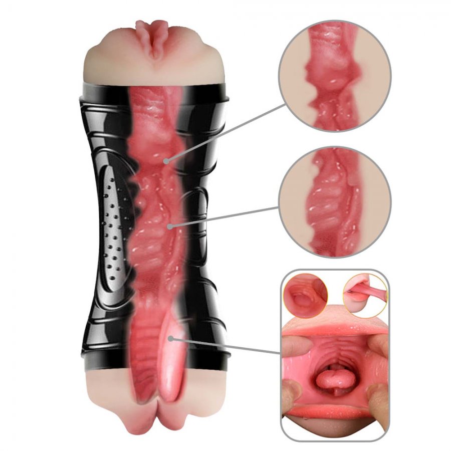 Foto do produto Masturbador Discreto Duplo Vagina e Boca