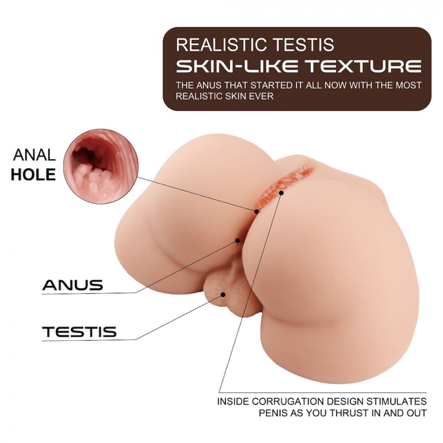 Foto do produto Masturbador Bunda Masculina em Cyberskin - 2,6kg