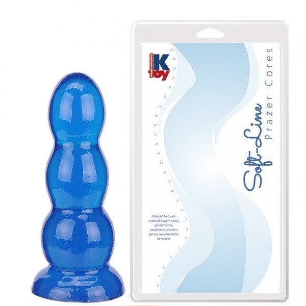 Foto do produto Plug Azul Gradual em Jelly 16 x 4,5 cm