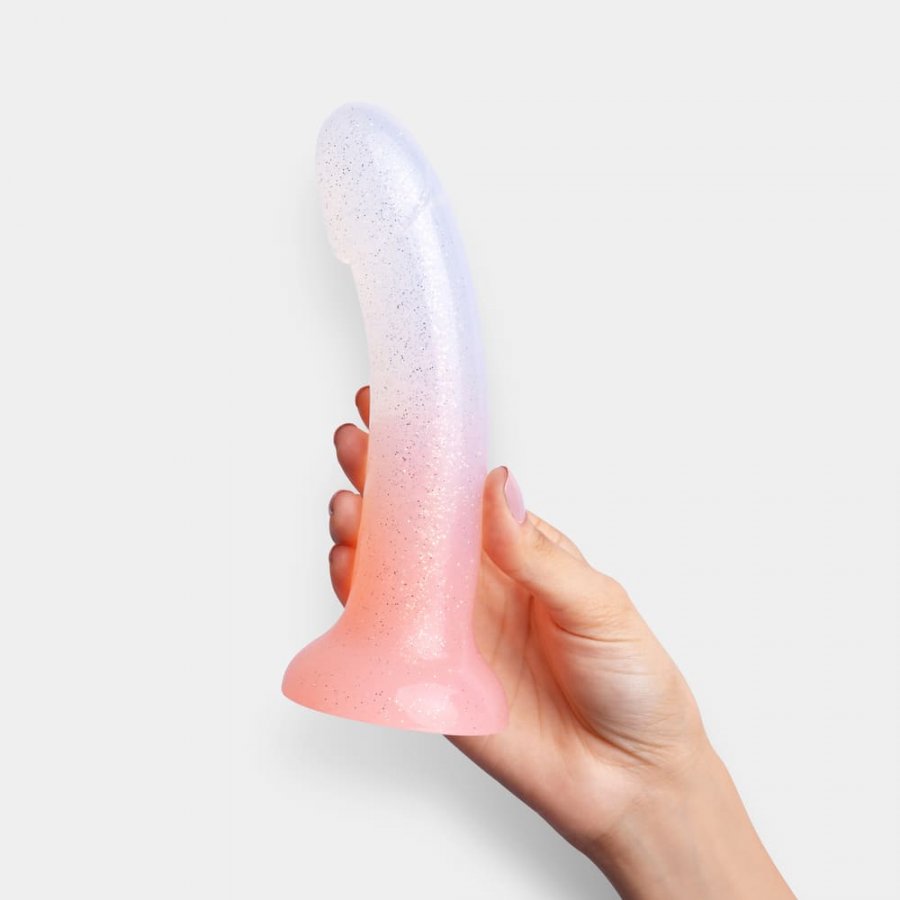 Foto do produto STAR - Dildo em Silicone com Glitter (Laranja)