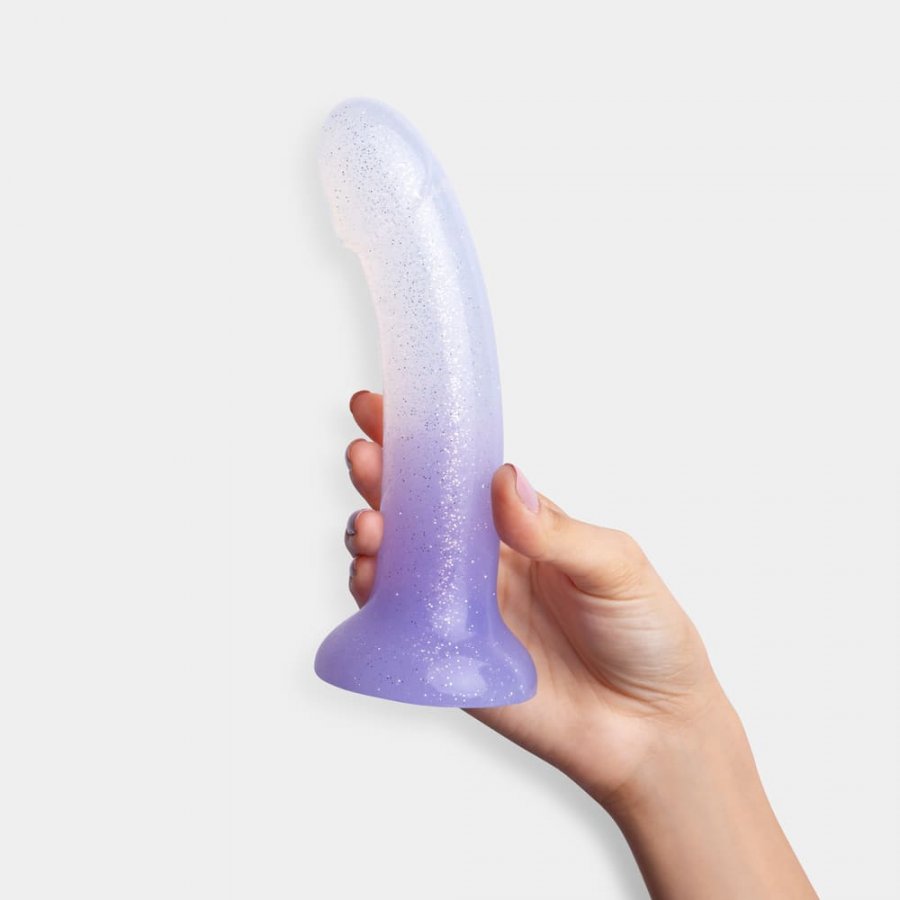 Foto do produto STAR - Dildo em Silicone com Glitter (Lilás)