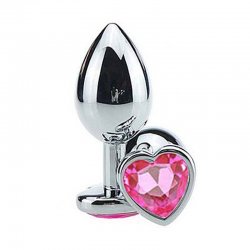 Plug Anal Pequeno de Coração - Rosa