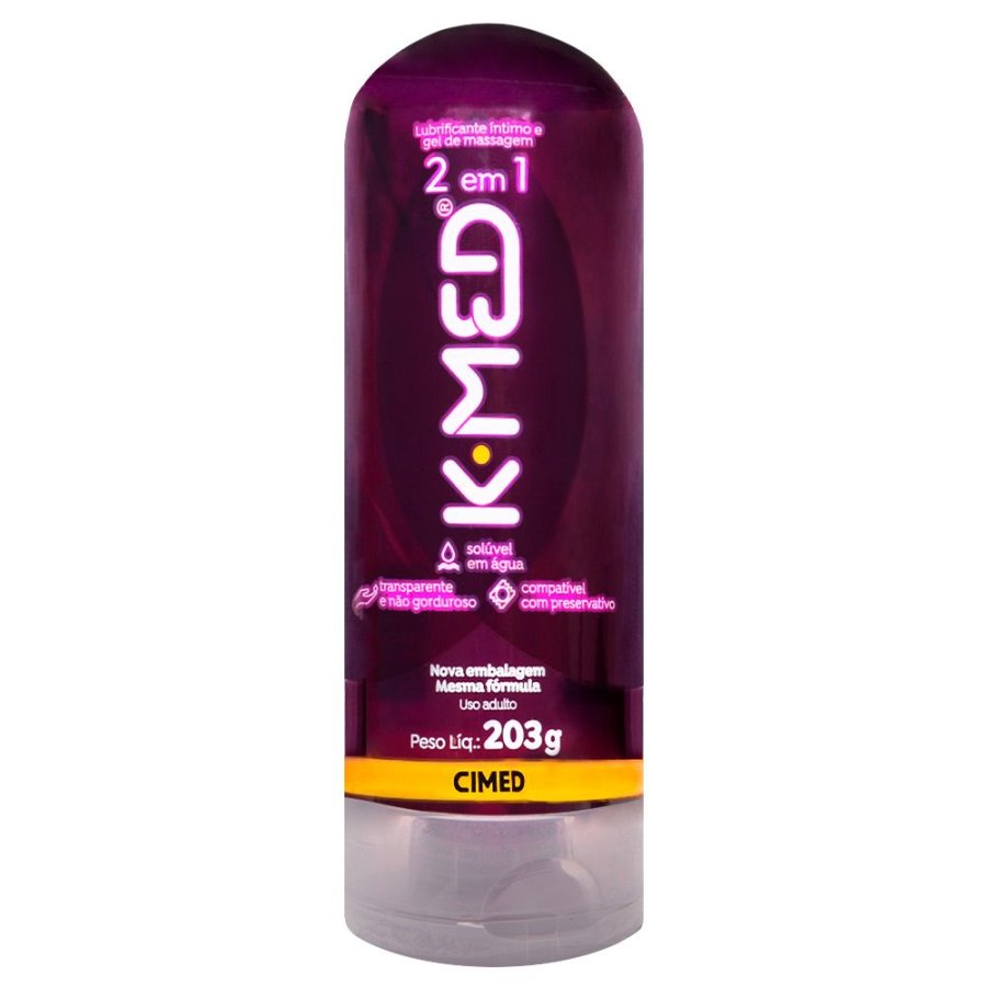 Foto do produto K-Med 2 em 1: Lubrificante e Gel de Massagem 200g