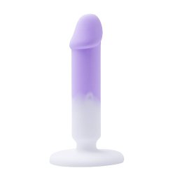 Plug Anal em Silicone - Lilás e Branco