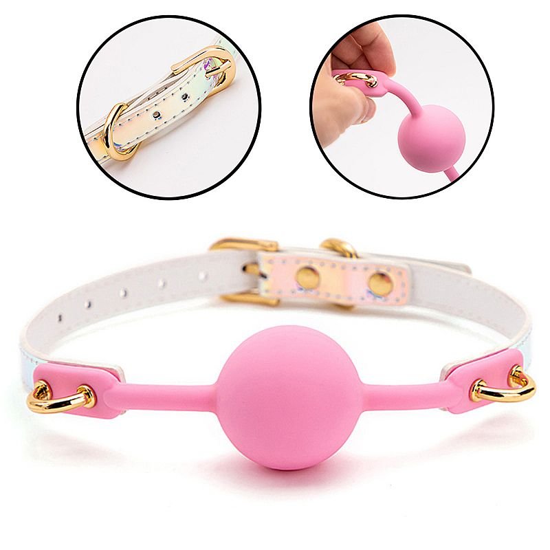 Foto do produto Mordaça Luxo em Silicone Rosa