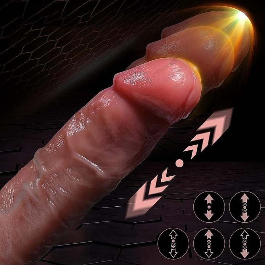 Foto do produto Mr Paul: Pênis 20 x 4cm em Silicone Macio Vai e Vem + Vibração